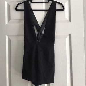 Cross strap romper